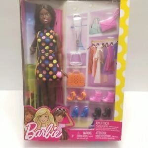 2017 2018 African American Black Accessory Closet Polka Dot Barbie Sealed in Box